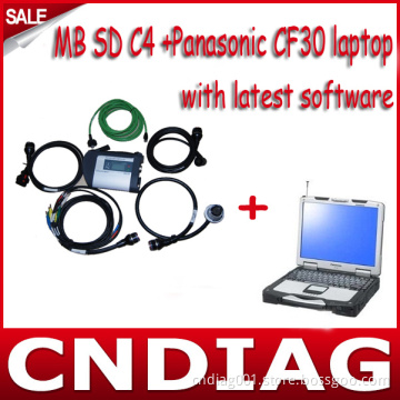 High Specification CF-30 2014.05 MB SD Connect Compact 4 Star Diagnosis with Panasonic Toughbook CF-30 MK2 Touch Screen Used in Military